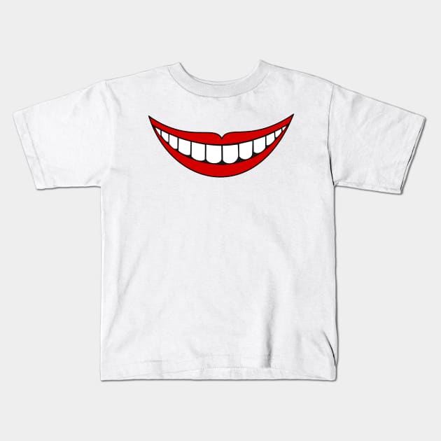 Big mouth smile Covid Mask Kids T-Shirt by AltrusianGrace